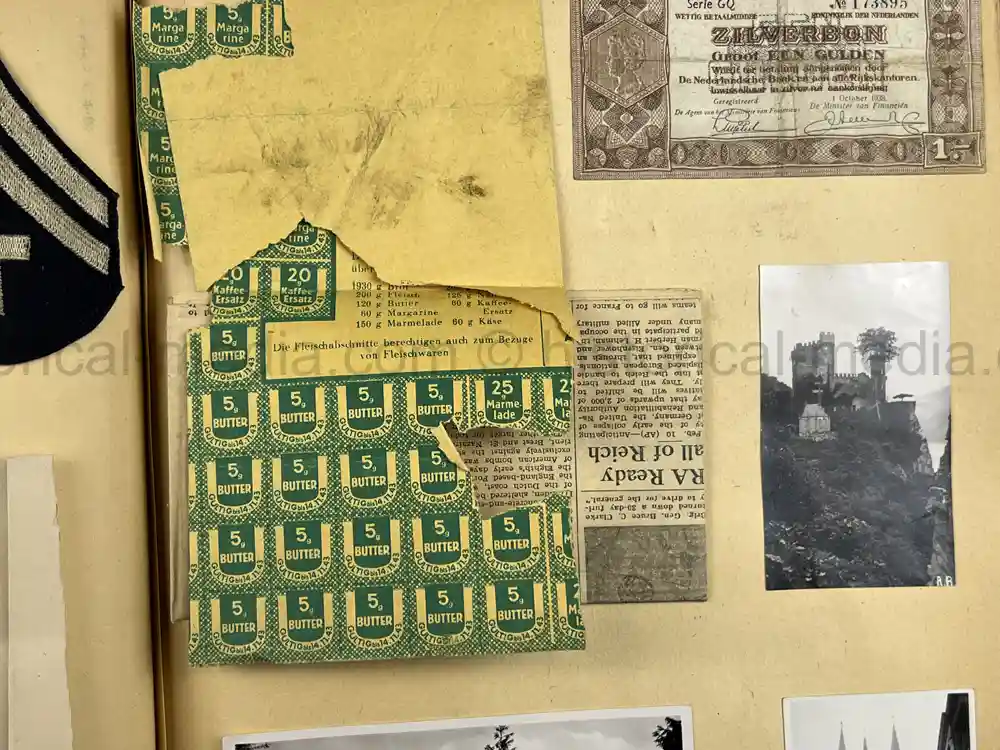 US WWII PHOTO ALBUM & SCRAPBOOK - ORIGINAL EISENHOWER D-DAY LETTER - SNIPER, PANTHER ++