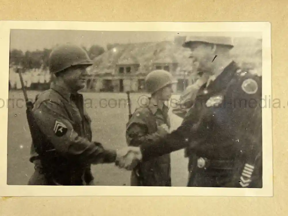 US WWII PHOTO ALBUM & SCRAPBOOK - ORIGINAL EISENHOWER D-DAY LETTER - SNIPER, PANTHER ++