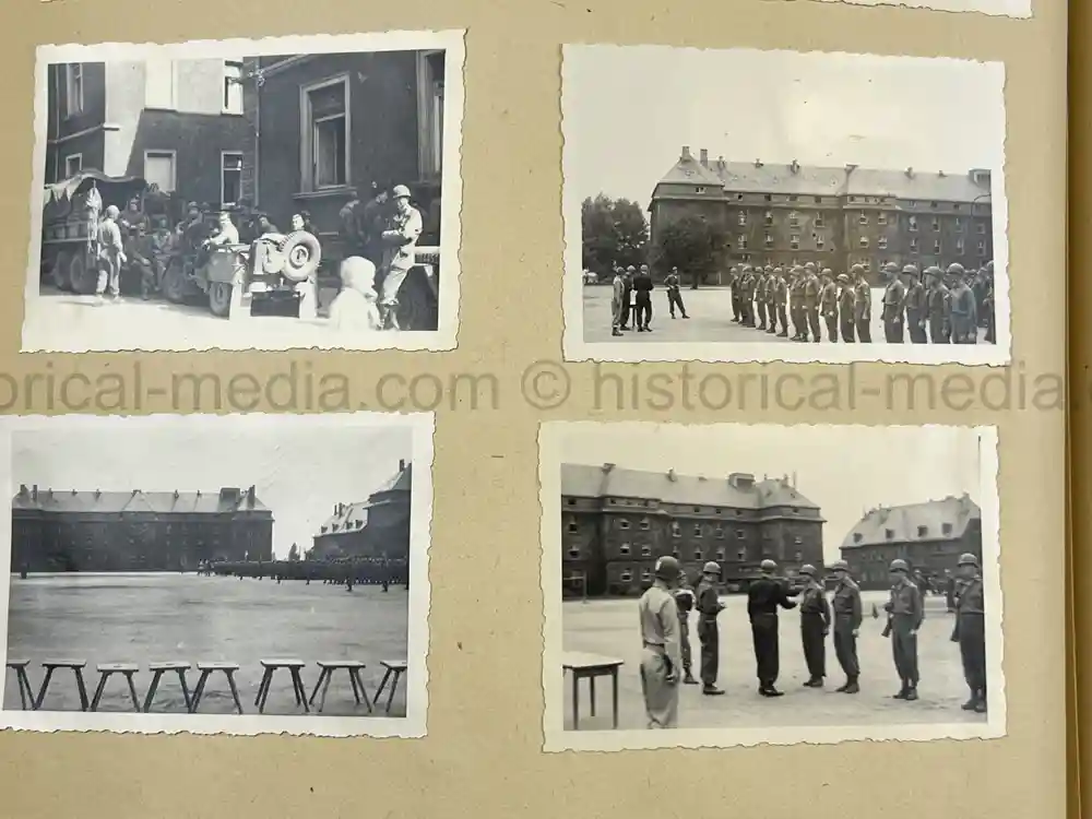US WWII PHOTO ALBUM & SCRAPBOOK - ORIGINAL EISENHOWER D-DAY LETTER - SNIPER, PANTHER ++