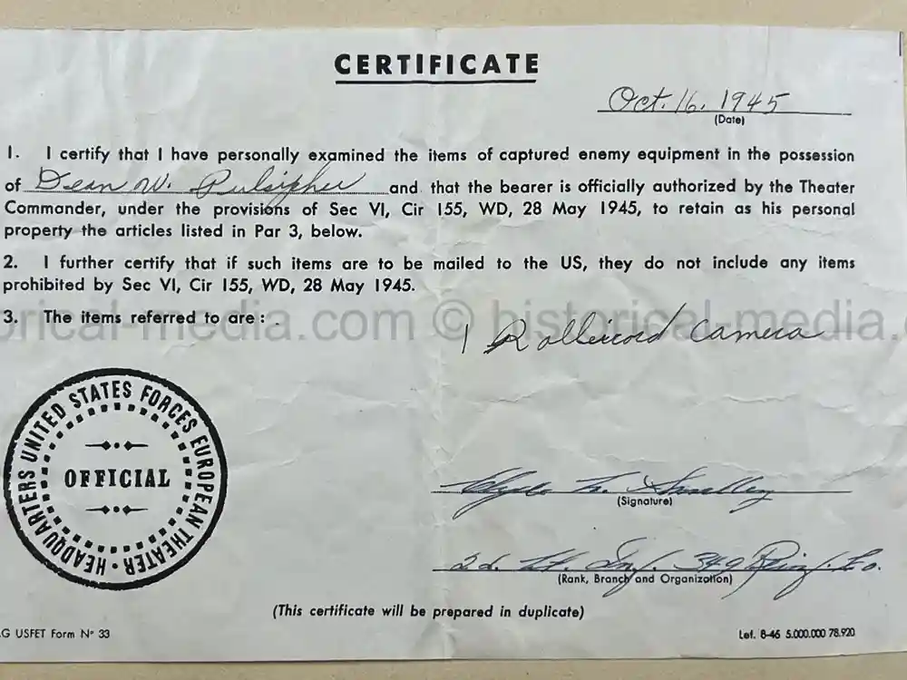 US WWII PHOTO ALBUM & SCRAPBOOK - ORIGINAL EISENHOWER D-DAY LETTER - SNIPER, PANTHER ++