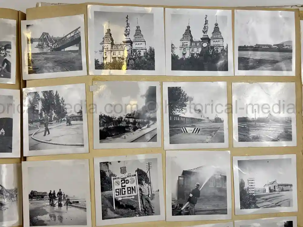 US WWII PHOTO ALBUM & SCRAPBOOK - ORIGINAL EISENHOWER D-DAY LETTER - SNIPER, PANTHER ++