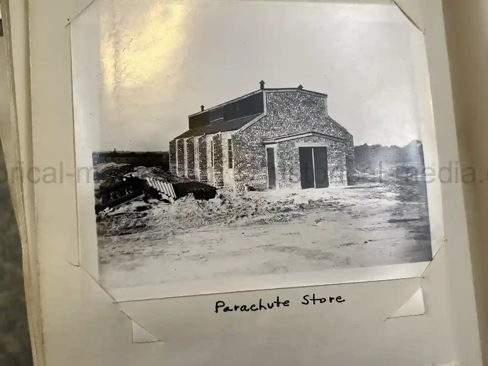 US WWII PHOTO ALBUM - ENGLAND, FRANCE, GERMANY - IDENTIFIED AIRFIELDS - LUFTWAFFE AIRCRAFT