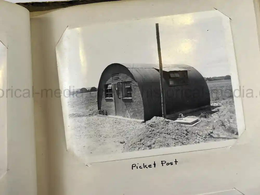 US WWII PHOTO ALBUM - ENGLAND, FRANCE, GERMANY - IDENTIFIED AIRFIELDS - LUFTWAFFE AIRCRAFT
