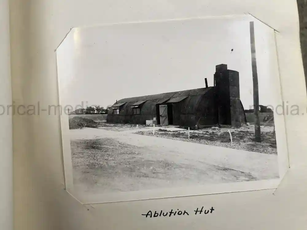 US WWII PHOTO ALBUM - ENGLAND, FRANCE, GERMANY - IDENTIFIED AIRFIELDS - LUFTWAFFE AIRCRAFT