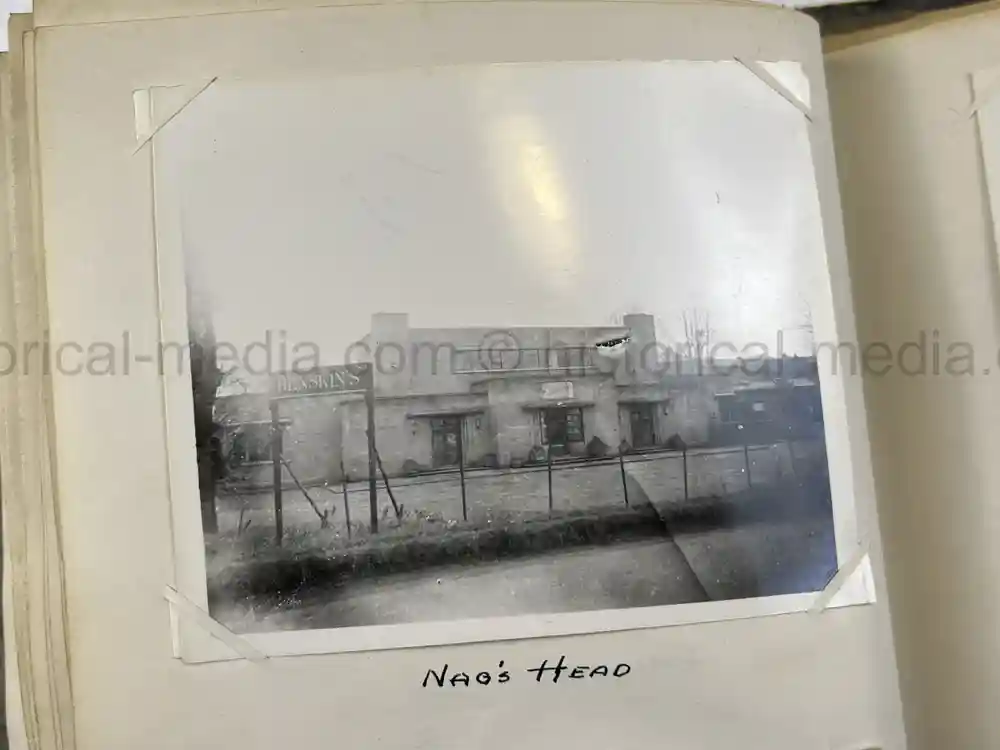 US WWII PHOTO ALBUM - ENGLAND, FRANCE, GERMANY - IDENTIFIED AIRFIELDS - LUFTWAFFE AIRCRAFT
