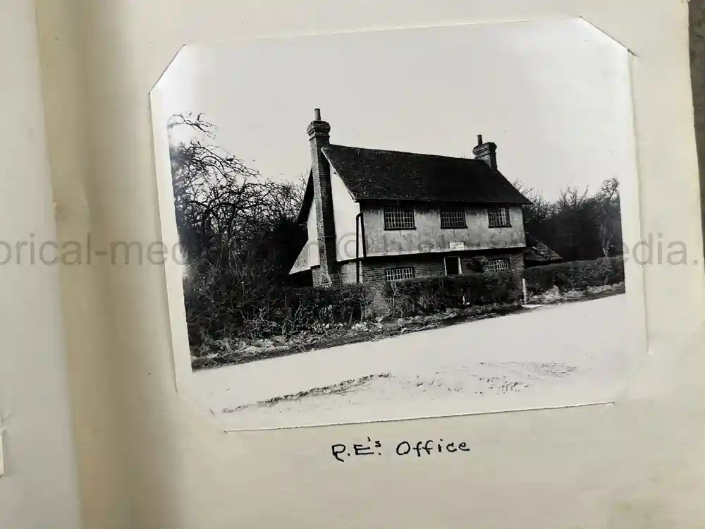 US WWII PHOTO ALBUM - ENGLAND, FRANCE, GERMANY - IDENTIFIED AIRFIELDS - LUFTWAFFE AIRCRAFT