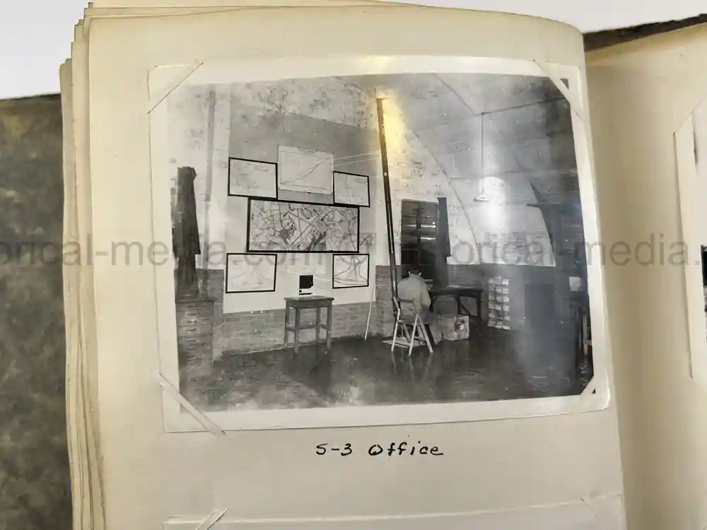 US WWII PHOTO ALBUM - ENGLAND, FRANCE, GERMANY - IDENTIFIED AIRFIELDS - LUFTWAFFE AIRCRAFT