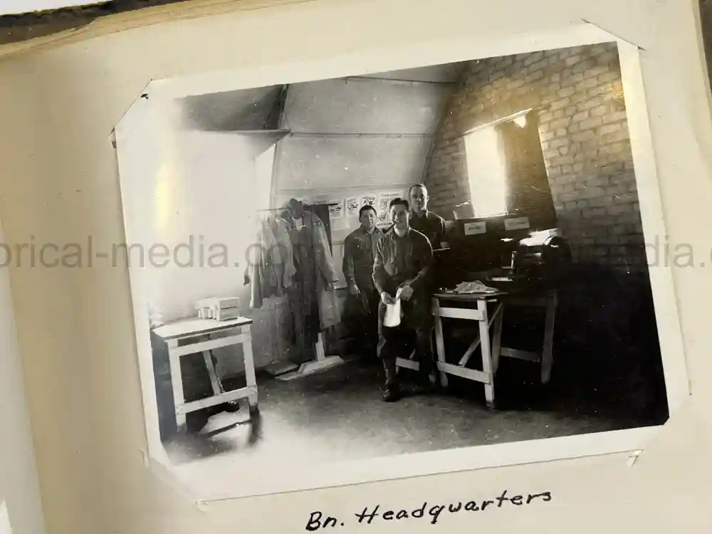 US WWII PHOTO ALBUM - ENGLAND, FRANCE, GERMANY - IDENTIFIED AIRFIELDS - LUFTWAFFE AIRCRAFT