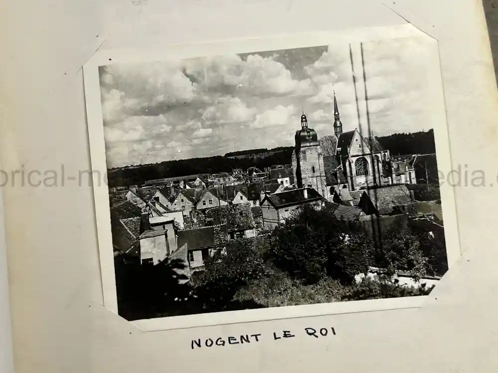 US WWII PHOTO ALBUM - ENGLAND, FRANCE, GERMANY - IDENTIFIED AIRFIELDS - LUFTWAFFE AIRCRAFT