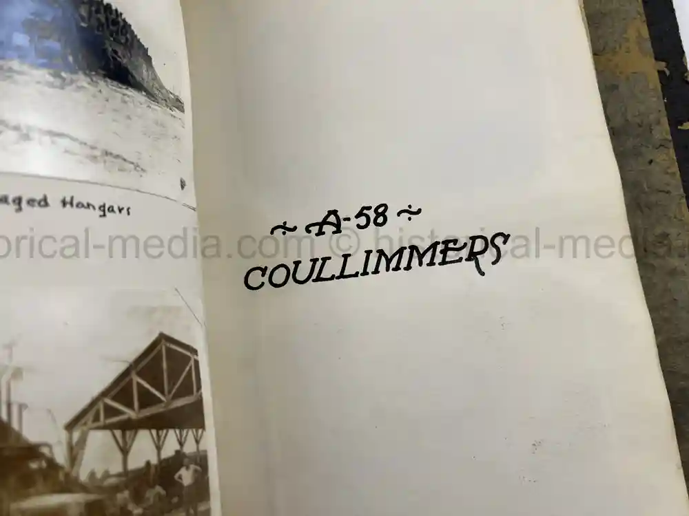 US WWII PHOTO ALBUM - ENGLAND, FRANCE, GERMANY - IDENTIFIED AIRFIELDS - LUFTWAFFE AIRCRAFT