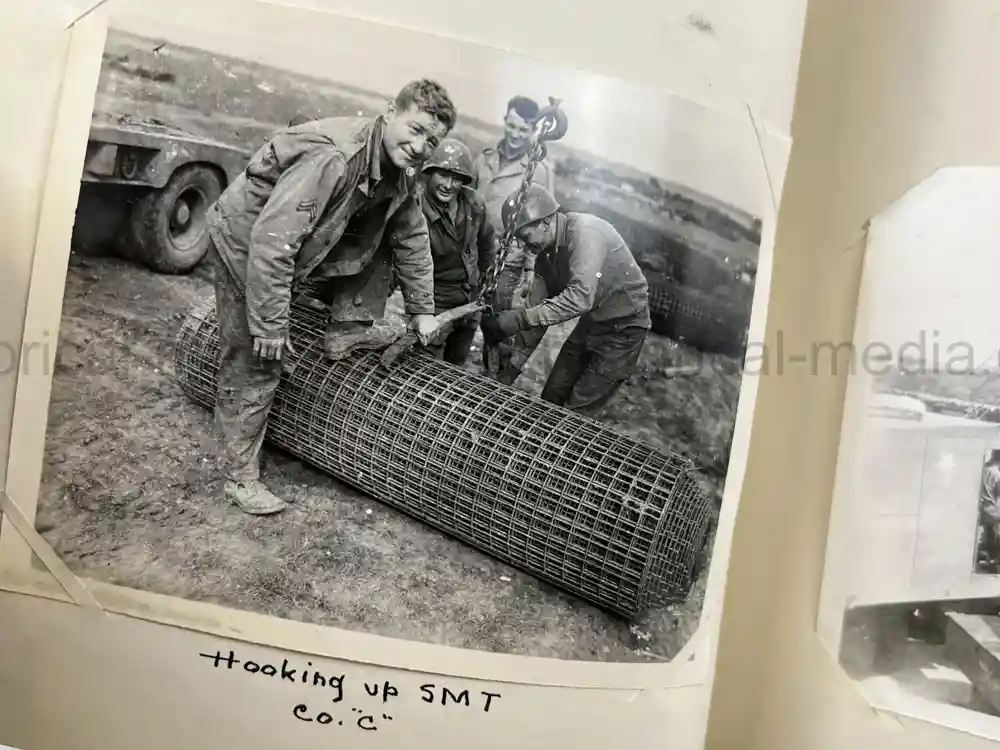 US WWII PHOTO ALBUM - ENGLAND, FRANCE, GERMANY - IDENTIFIED AIRFIELDS - LUFTWAFFE AIRCRAFT