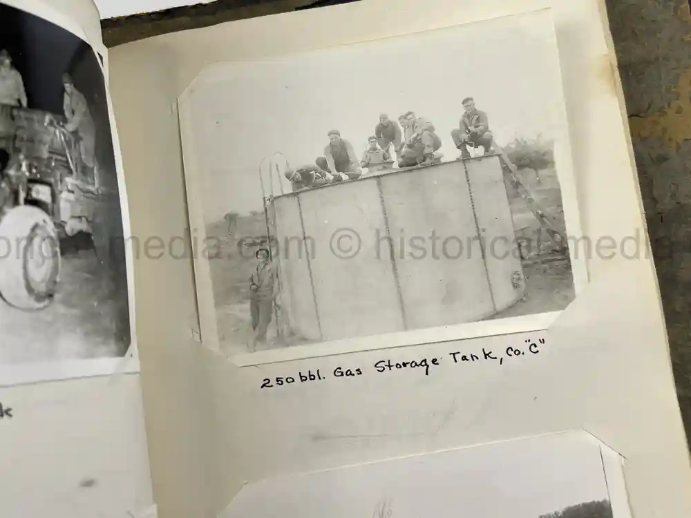 US WWII PHOTO ALBUM - ENGLAND, FRANCE, GERMANY - IDENTIFIED AIRFIELDS - LUFTWAFFE AIRCRAFT