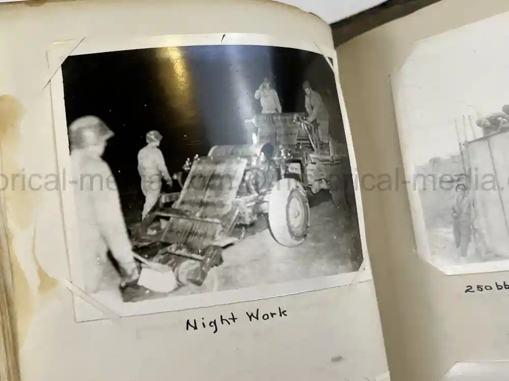 US WWII PHOTO ALBUM - ENGLAND, FRANCE, GERMANY - IDENTIFIED AIRFIELDS - LUFTWAFFE AIRCRAFT