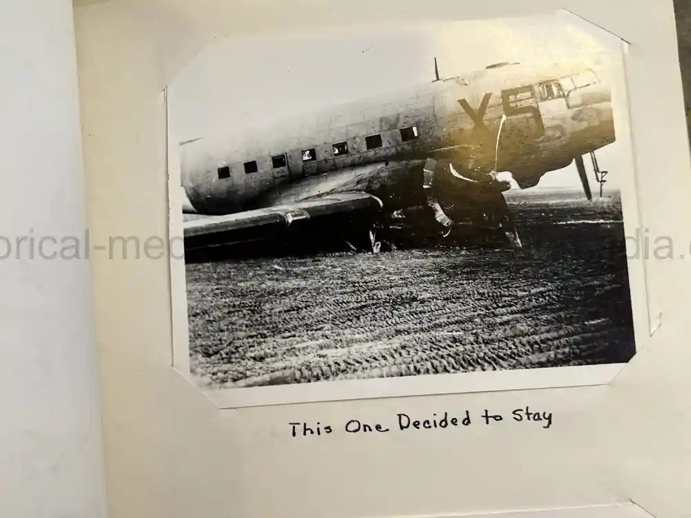 US WWII PHOTO ALBUM - ENGLAND, FRANCE, GERMANY - IDENTIFIED AIRFIELDS - LUFTWAFFE AIRCRAFT
