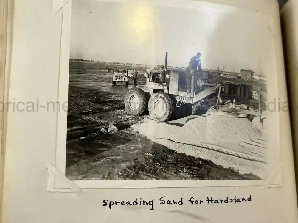 US WWII PHOTO ALBUM - ENGLAND, FRANCE, GERMANY - IDENTIFIED AIRFIELDS - LUFTWAFFE AIRCRAFT