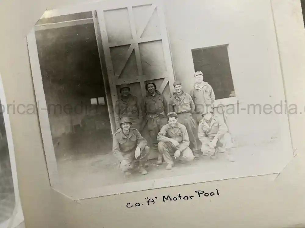 US WWII PHOTO ALBUM - ENGLAND, FRANCE, GERMANY - IDENTIFIED AIRFIELDS - LUFTWAFFE AIRCRAFT