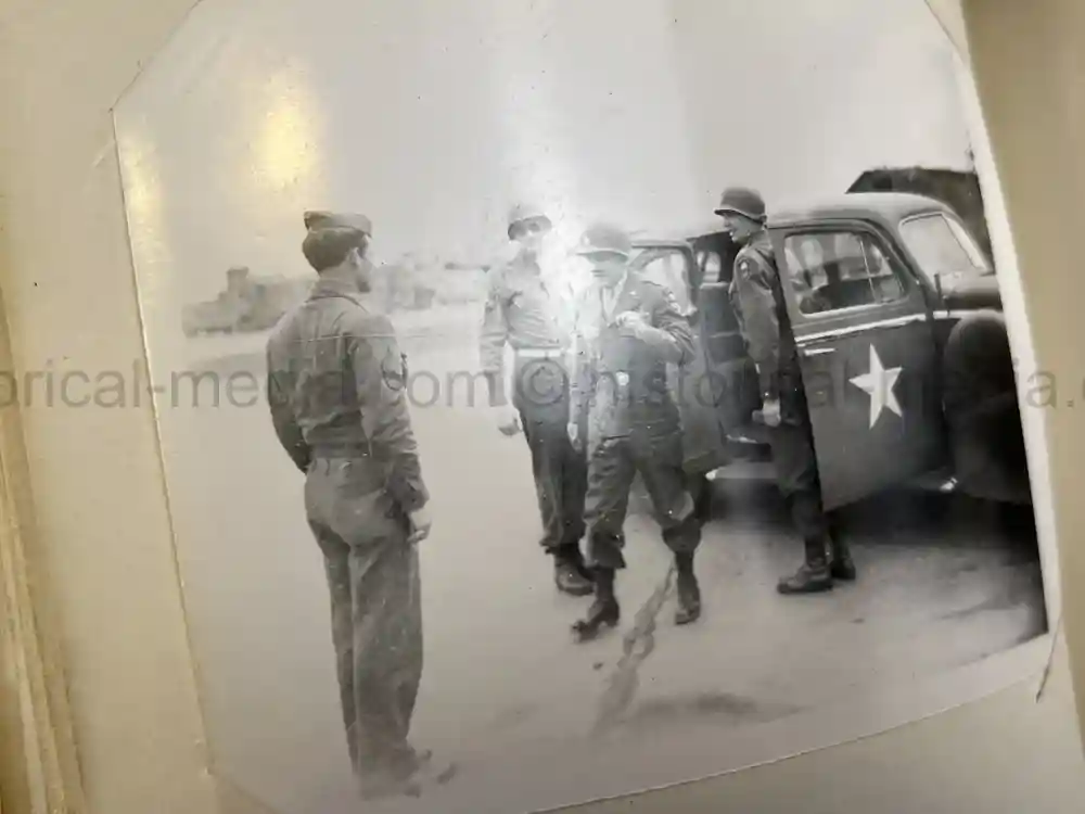 US WWII PHOTO ALBUM - ENGLAND, FRANCE, GERMANY - IDENTIFIED AIRFIELDS - LUFTWAFFE AIRCRAFT