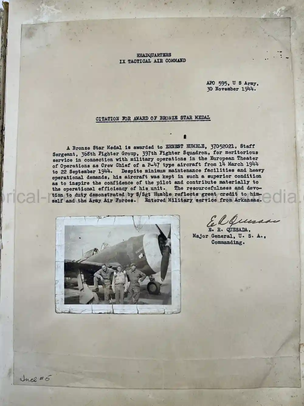 WWII USAAF PHOTO ALBUM - 397th FIGHTER SQUADRON - 368th FIGHTER GROUP - EXCELLENT P-47 NOSE ART!