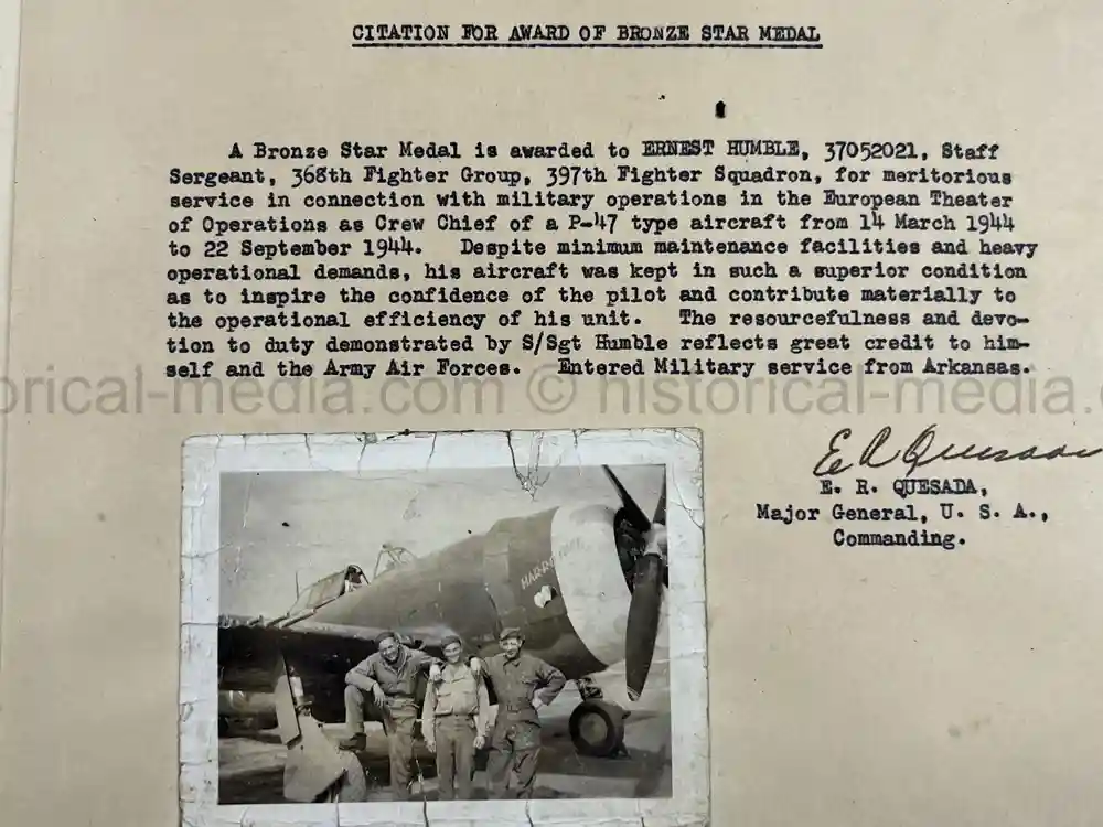 WWII USAAF PHOTO ALBUM - 397th FIGHTER SQUADRON - 368th FIGHTER GROUP - EXCELLENT P-47 NOSE ART!