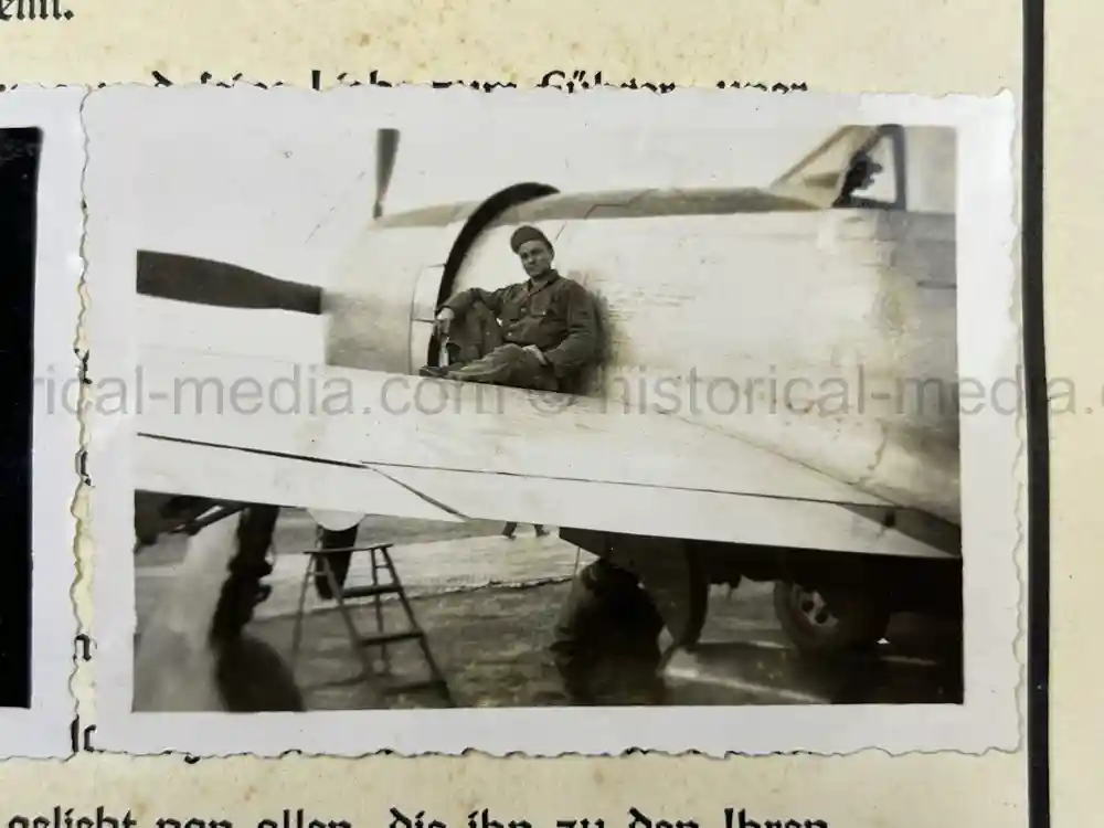 WWII USAAF PHOTO ALBUM - 397th FIGHTER SQUADRON - 368th FIGHTER GROUP - EXCELLENT P-47 NOSE ART!