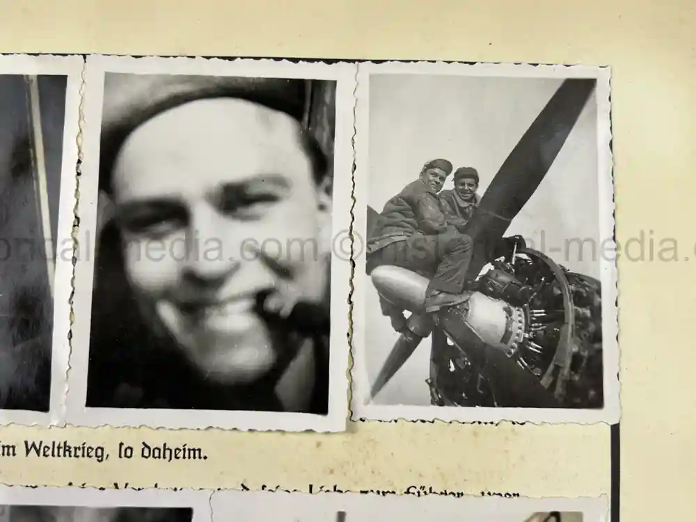 WWII USAAF PHOTO ALBUM - 397th FIGHTER SQUADRON - 368th FIGHTER GROUP - EXCELLENT P-47 NOSE ART!
