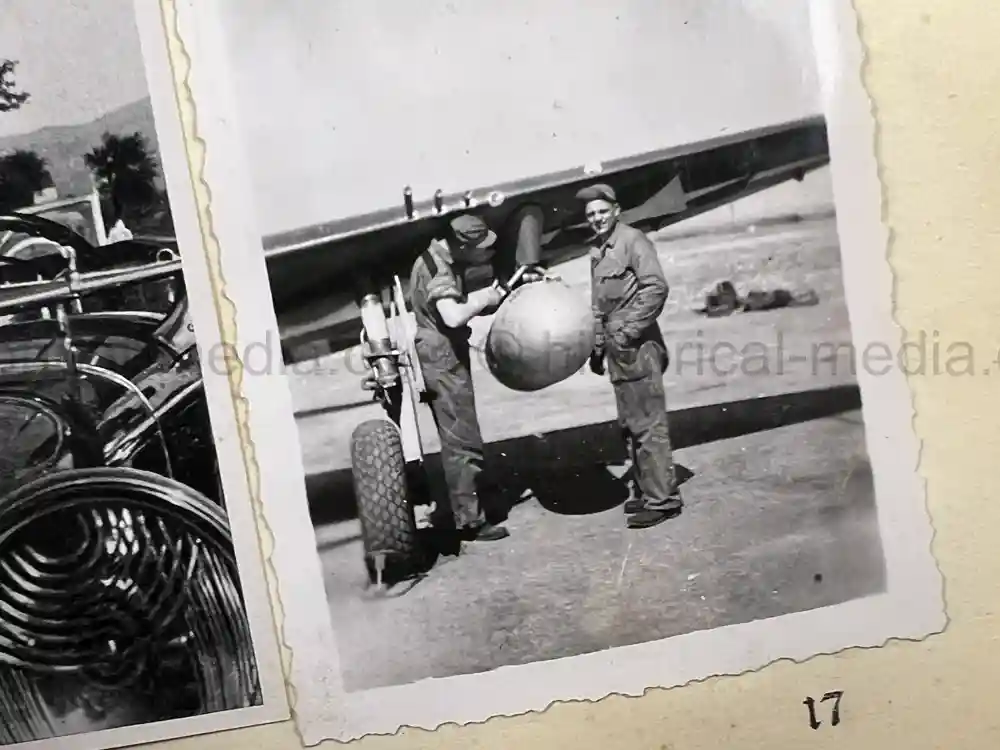 WWII USAAF PHOTO ALBUM - 397th FIGHTER SQUADRON - 368th FIGHTER GROUP - EXCELLENT P-47 NOSE ART!