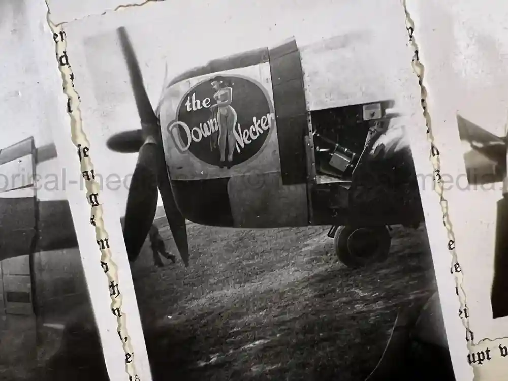 WWII USAAF PHOTO ALBUM - 397th FIGHTER SQUADRON - 368th FIGHTER GROUP - EXCELLENT P-47 NOSE ART!