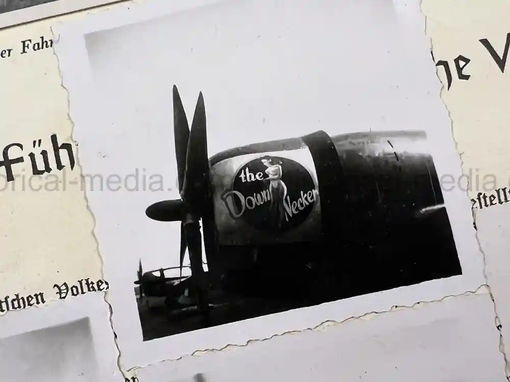 WWII USAAF PHOTO ALBUM - 397th FIGHTER SQUADRON - 368th FIGHTER GROUP - EXCELLENT P-47 NOSE ART!