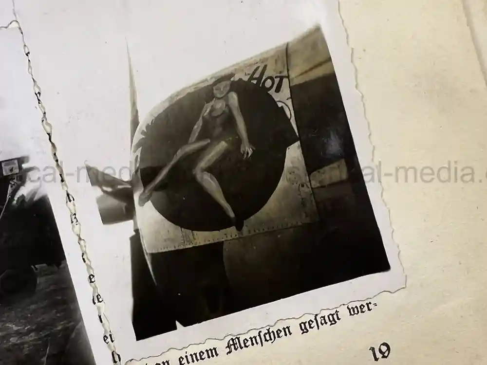 WWII USAAF PHOTO ALBUM - 397th FIGHTER SQUADRON - 368th FIGHTER GROUP - EXCELLENT P-47 NOSE ART!