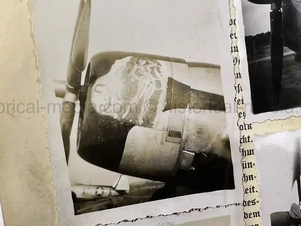 WWII USAAF PHOTO ALBUM - 397th FIGHTER SQUADRON - 368th FIGHTER GROUP - EXCELLENT P-47 NOSE ART!