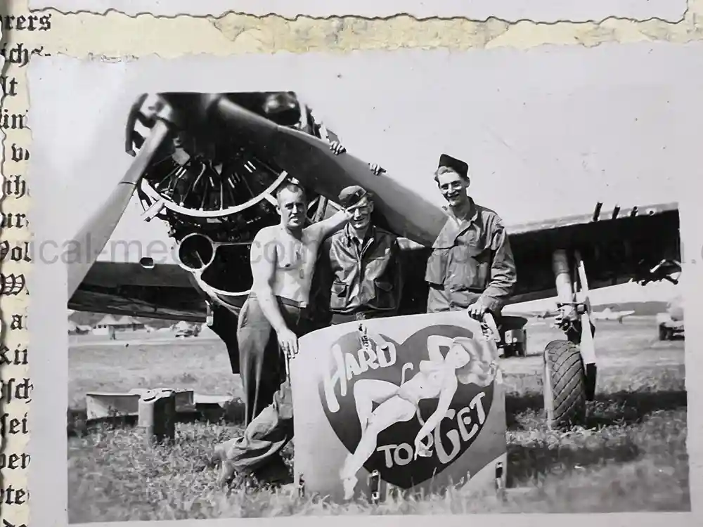 WWII USAAF PHOTO ALBUM - 397th FIGHTER SQUADRON - 368th FIGHTER GROUP - EXCELLENT P-47 NOSE ART!