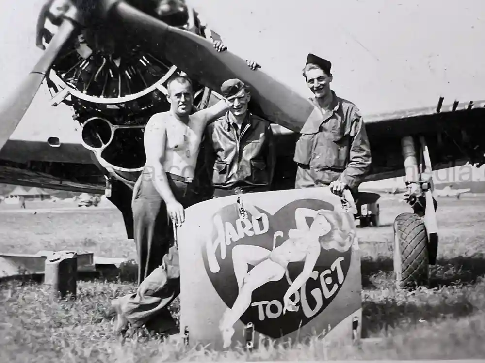 WWII USAAF PHOTO ALBUM - 397th FIGHTER SQUADRON - 368th FIGHTER GROUP - EXCELLENT P-47 NOSE ART!
