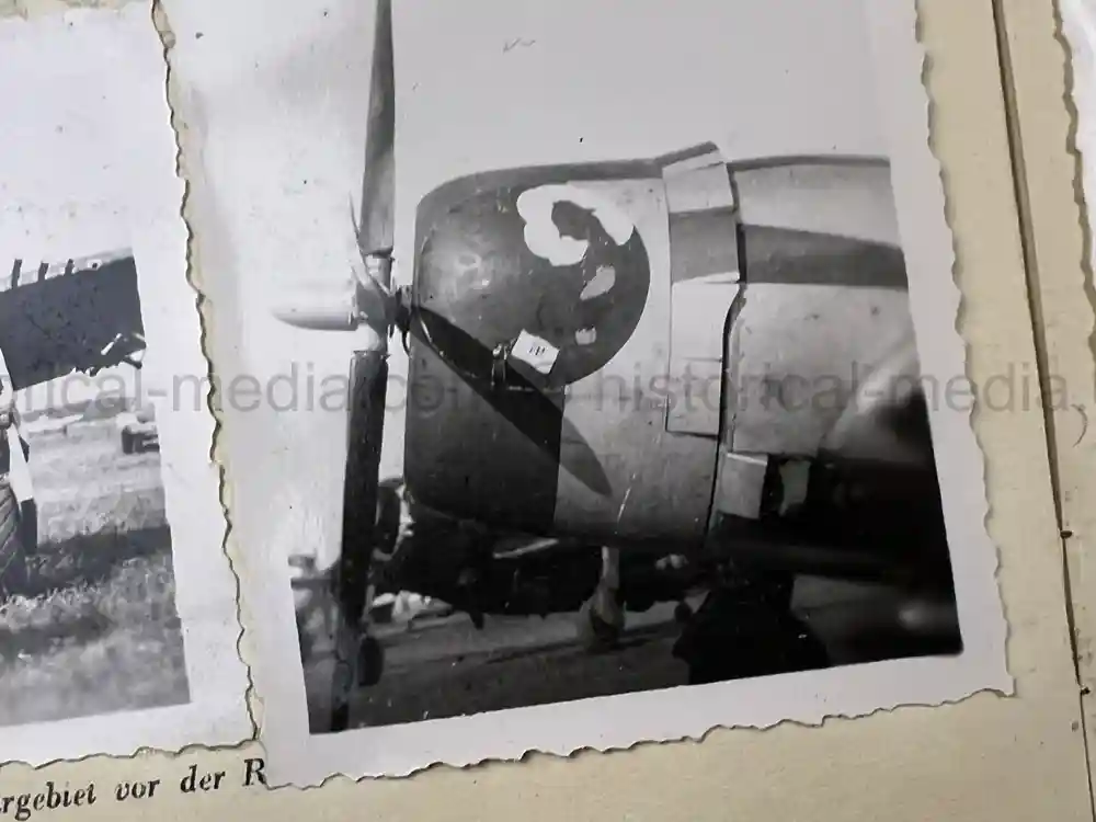 WWII USAAF PHOTO ALBUM - 397th FIGHTER SQUADRON - 368th FIGHTER GROUP - EXCELLENT P-47 NOSE ART!