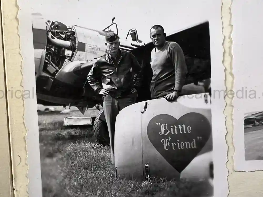WWII USAAF PHOTO ALBUM - 397th FIGHTER SQUADRON - 368th FIGHTER GROUP - EXCELLENT P-47 NOSE ART!