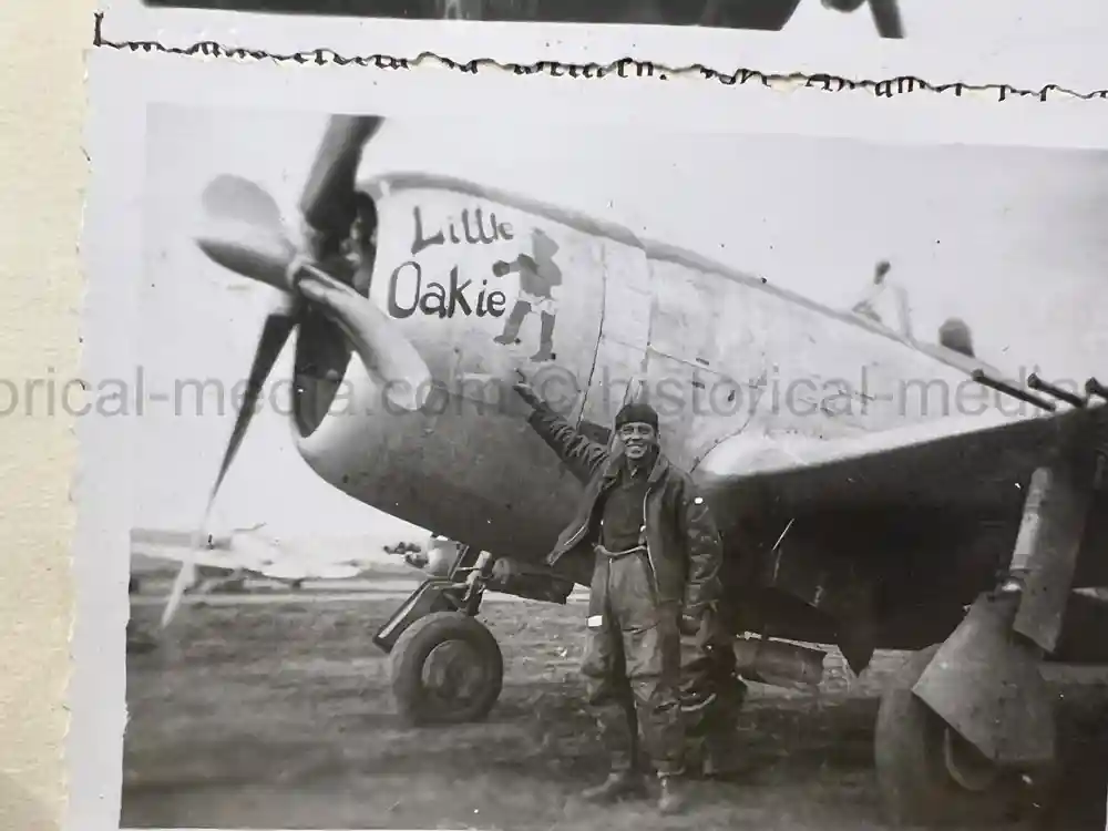 WWII USAAF PHOTO ALBUM - 397th FIGHTER SQUADRON - 368th FIGHTER GROUP - EXCELLENT P-47 NOSE ART!