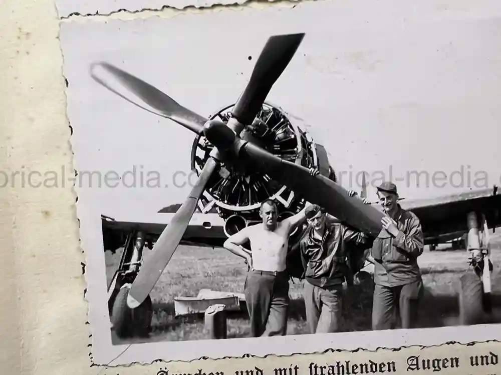 WWII USAAF PHOTO ALBUM - 397th FIGHTER SQUADRON - 368th FIGHTER GROUP - EXCELLENT P-47 NOSE ART!