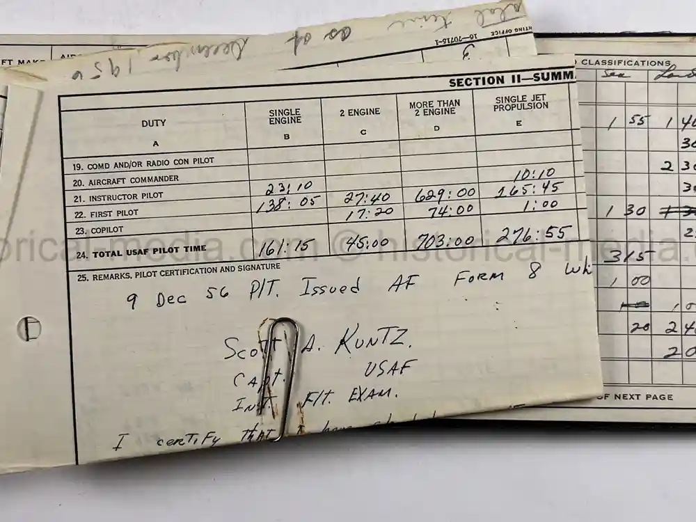 MASSIVE 8th AIR FORCE PILOT DIARY, PHOTO, SCRAPBOOK, DOCUMENT GROUPING - 445th BOMB GROUP