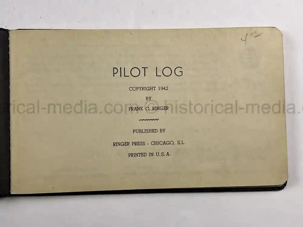 MASSIVE 8th AIR FORCE PILOT DIARY, PHOTO, SCRAPBOOK, DOCUMENT GROUPING - 445th BOMB GROUP