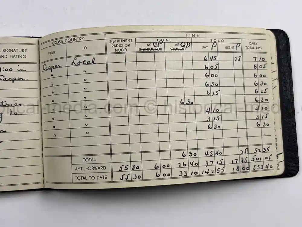 MASSIVE 8th AIR FORCE PILOT DIARY, PHOTO, SCRAPBOOK, DOCUMENT GROUPING - 445th BOMB GROUP