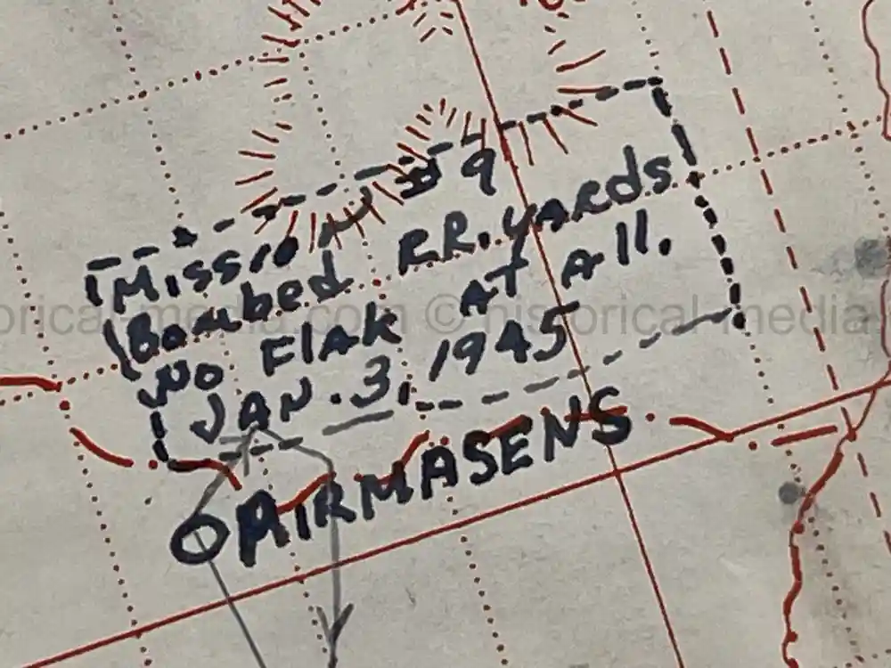 MASSIVE 8th AIR FORCE PILOT DIARY, PHOTO, SCRAPBOOK, DOCUMENT GROUPING - 445th BOMB GROUP