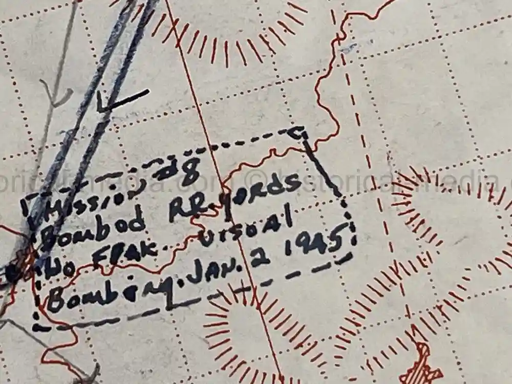 MASSIVE 8th AIR FORCE PILOT DIARY, PHOTO, SCRAPBOOK, DOCUMENT GROUPING - 445th BOMB GROUP