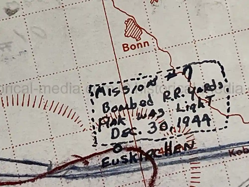 MASSIVE 8th AIR FORCE PILOT DIARY, PHOTO, SCRAPBOOK, DOCUMENT GROUPING - 445th BOMB GROUP