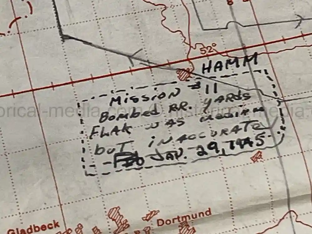 MASSIVE 8th AIR FORCE PILOT DIARY, PHOTO, SCRAPBOOK, DOCUMENT GROUPING - 445th BOMB GROUP