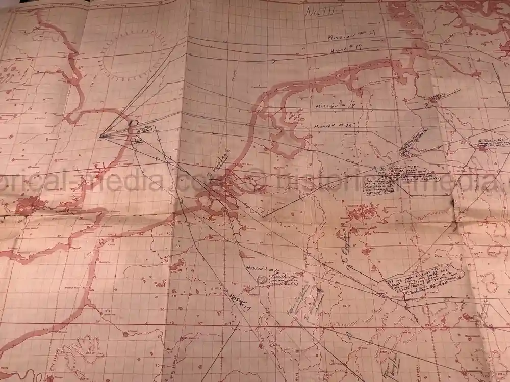 MASSIVE 8th AIR FORCE PILOT DIARY, PHOTO, SCRAPBOOK, DOCUMENT GROUPING - 445th BOMB GROUP