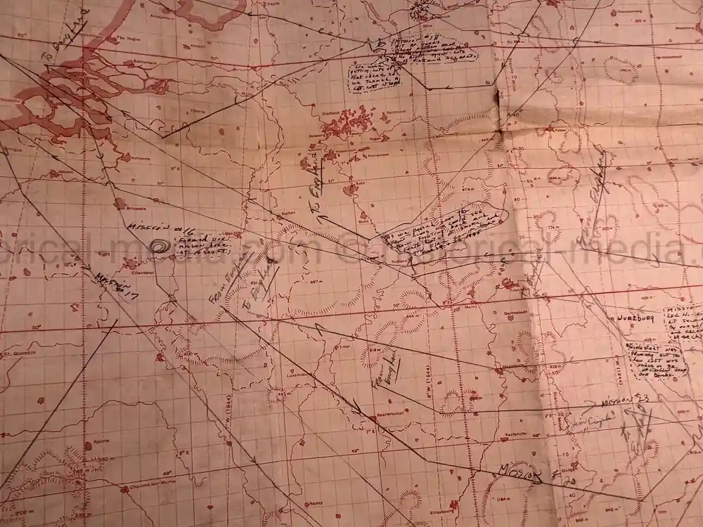 MASSIVE 8th AIR FORCE PILOT DIARY, PHOTO, SCRAPBOOK, DOCUMENT GROUPING - 445th BOMB GROUP