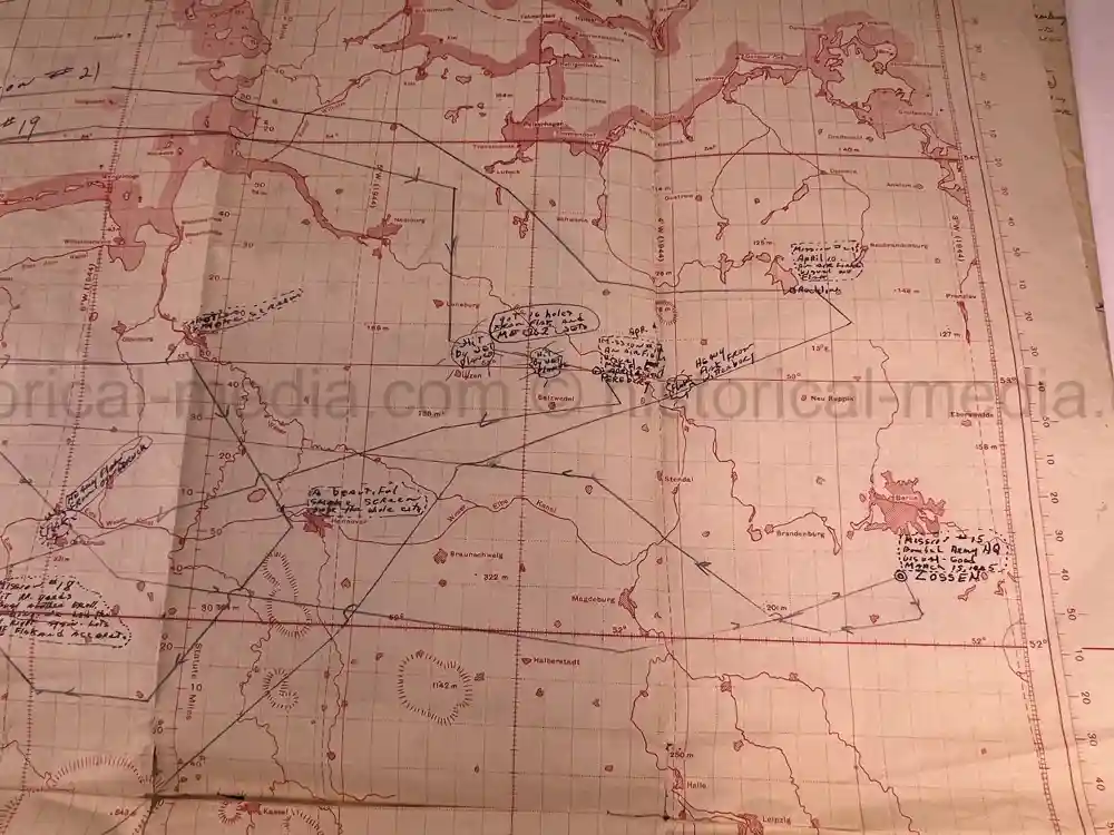 MASSIVE 8th AIR FORCE PILOT DIARY, PHOTO, SCRAPBOOK, DOCUMENT GROUPING - 445th BOMB GROUP