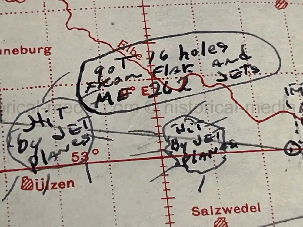 MASSIVE 8th AIR FORCE PILOT DIARY, PHOTO, SCRAPBOOK, DOCUMENT GROUPING - 445th BOMB GROUP