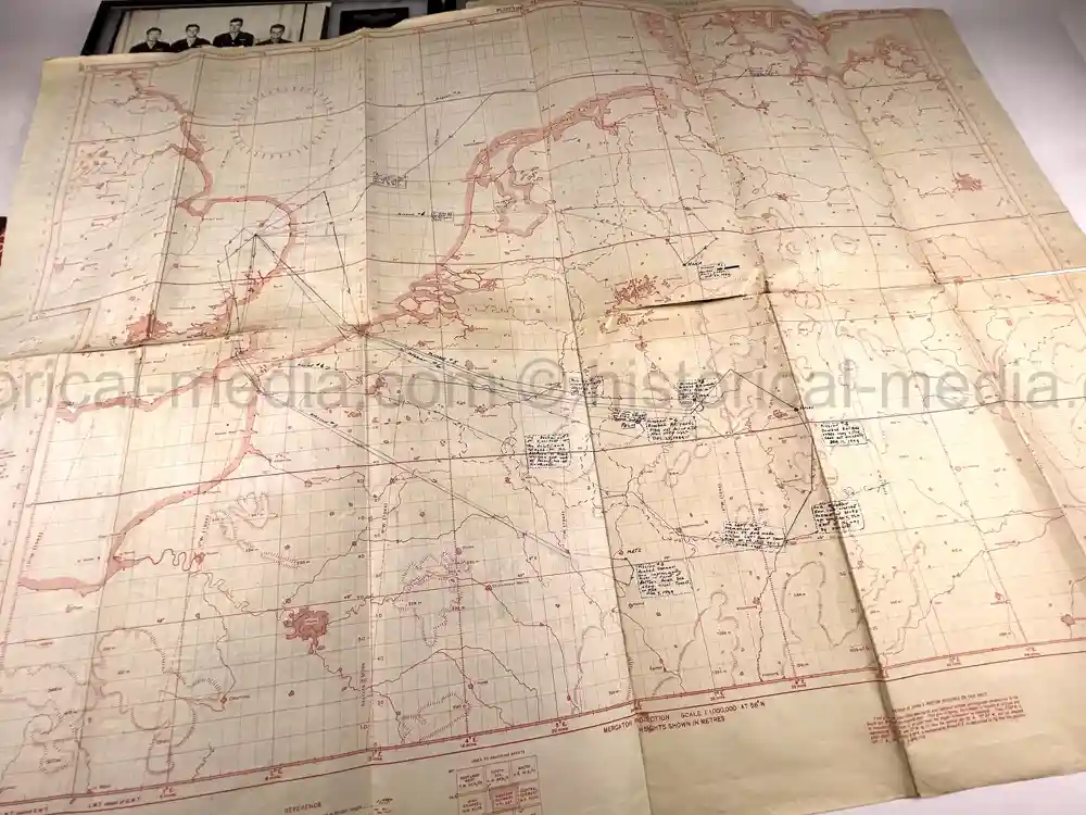 MASSIVE 8th AIR FORCE PILOT DIARY, PHOTO, SCRAPBOOK, DOCUMENT GROUPING - 445th BOMB GROUP