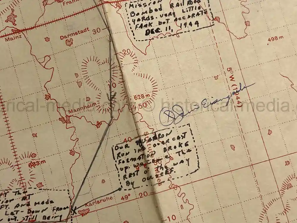 MASSIVE 8th AIR FORCE PILOT DIARY, PHOTO, SCRAPBOOK, DOCUMENT GROUPING - 445th BOMB GROUP