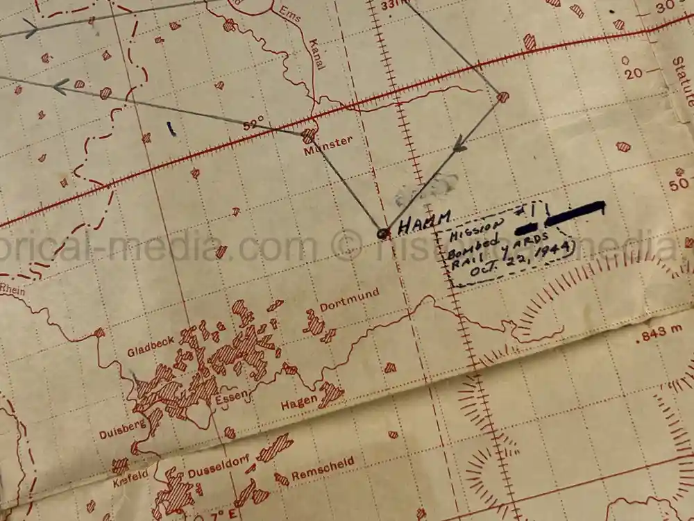 MASSIVE 8th AIR FORCE PILOT DIARY, PHOTO, SCRAPBOOK, DOCUMENT GROUPING - 445th BOMB GROUP